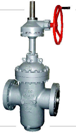 Katup Gerbang Pelat Datar Tekanan Tinggi Untuk Pengosongan Terak DIN 3352 GS-C25 DN700 PN100 Flange End